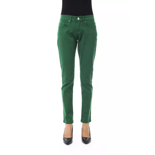 BYBLOS Green Cotton Women Pant