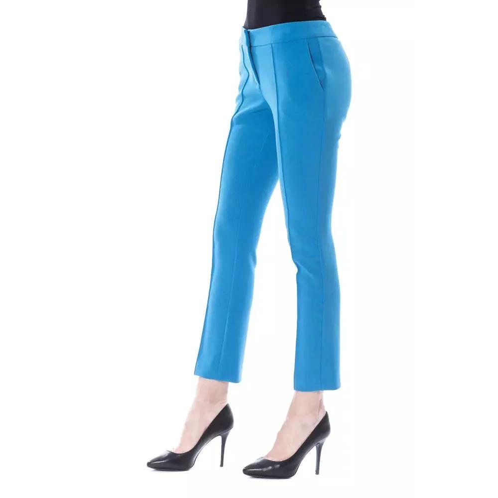 BYBLOS Light Blue Polyester Women Skinny Pant