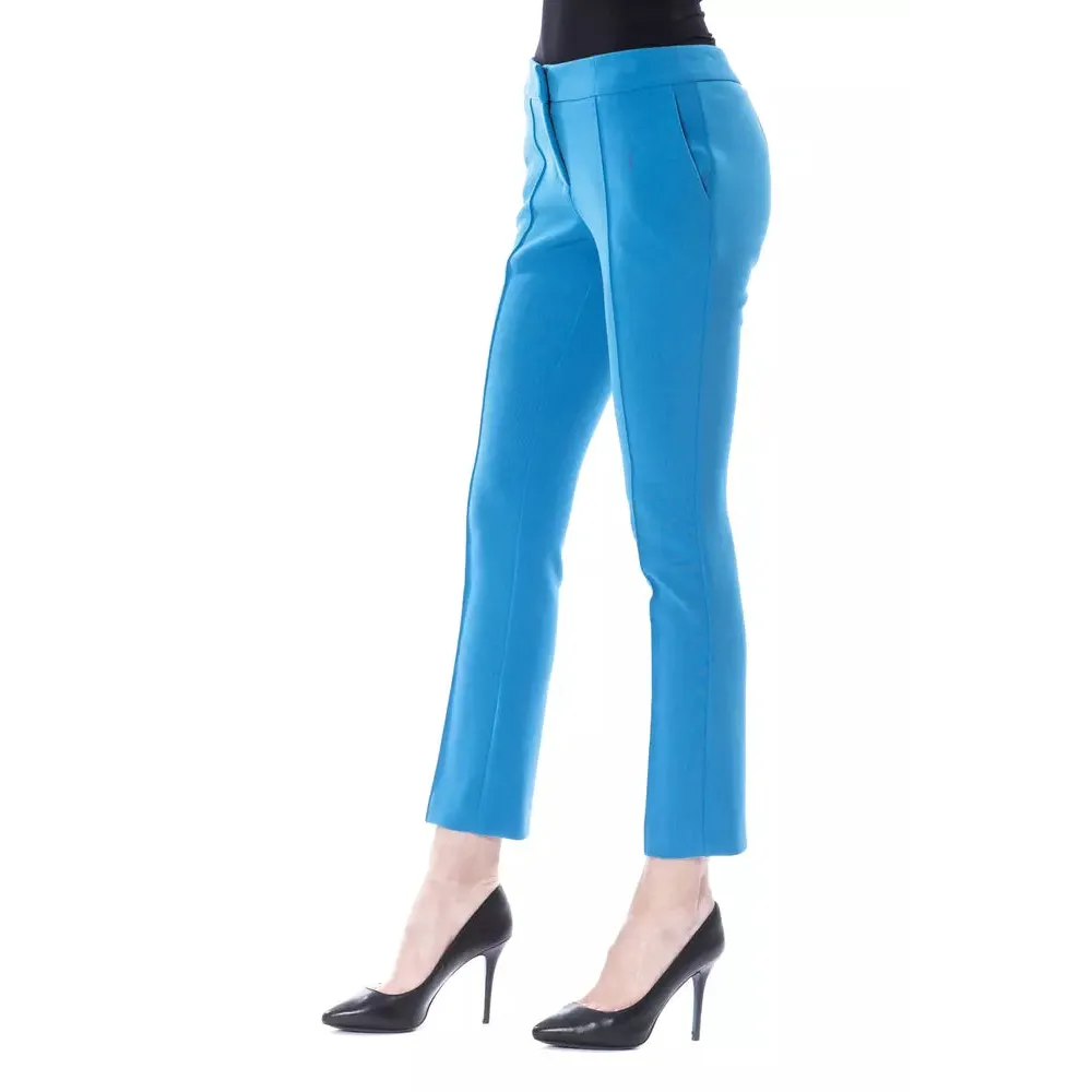 BYBLOS Light Blue Polyester Women Skinny Pant