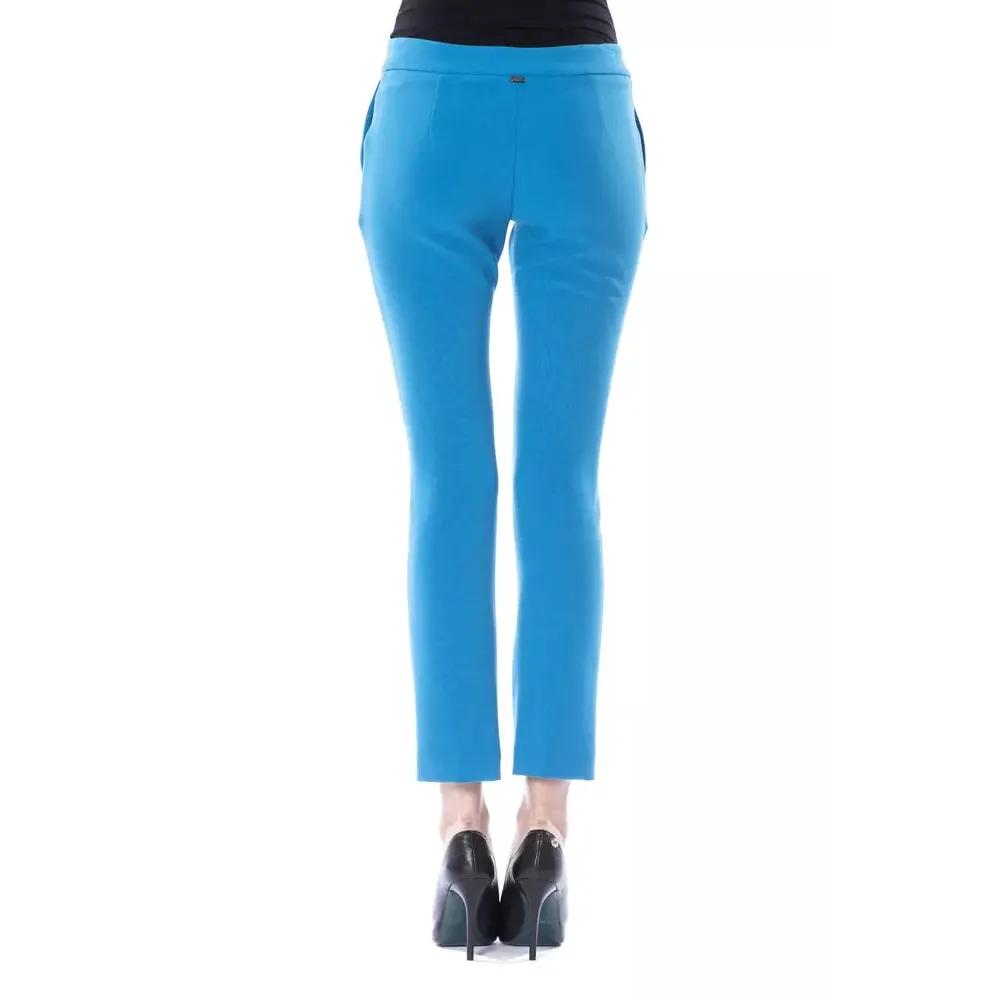 BYBLOS Light Blue Polyester Women Skinny Pant
