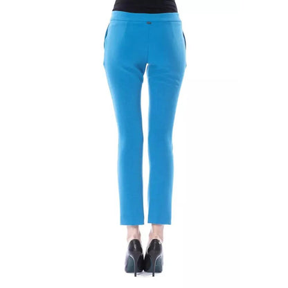 BYBLOS Light Blue Polyester Women Skinny Pant