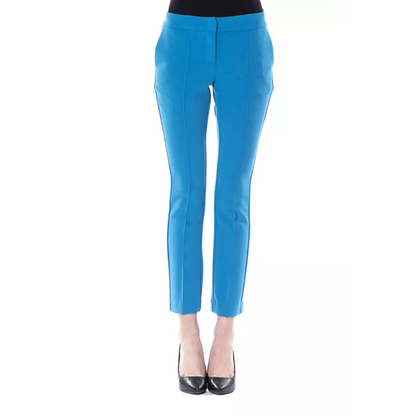 BYBLOS Light Blue Polyester Women Skinny Pant