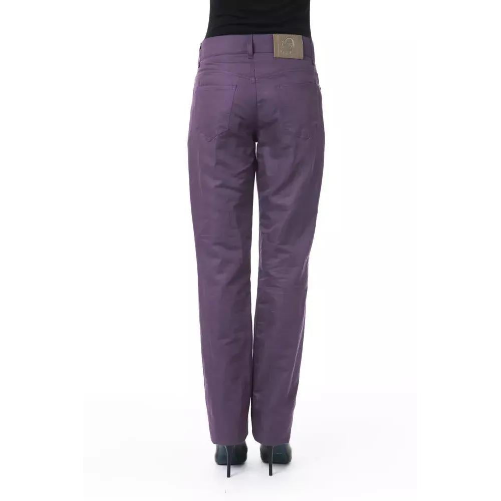 BYBLOS Purple Cotton Women Pant