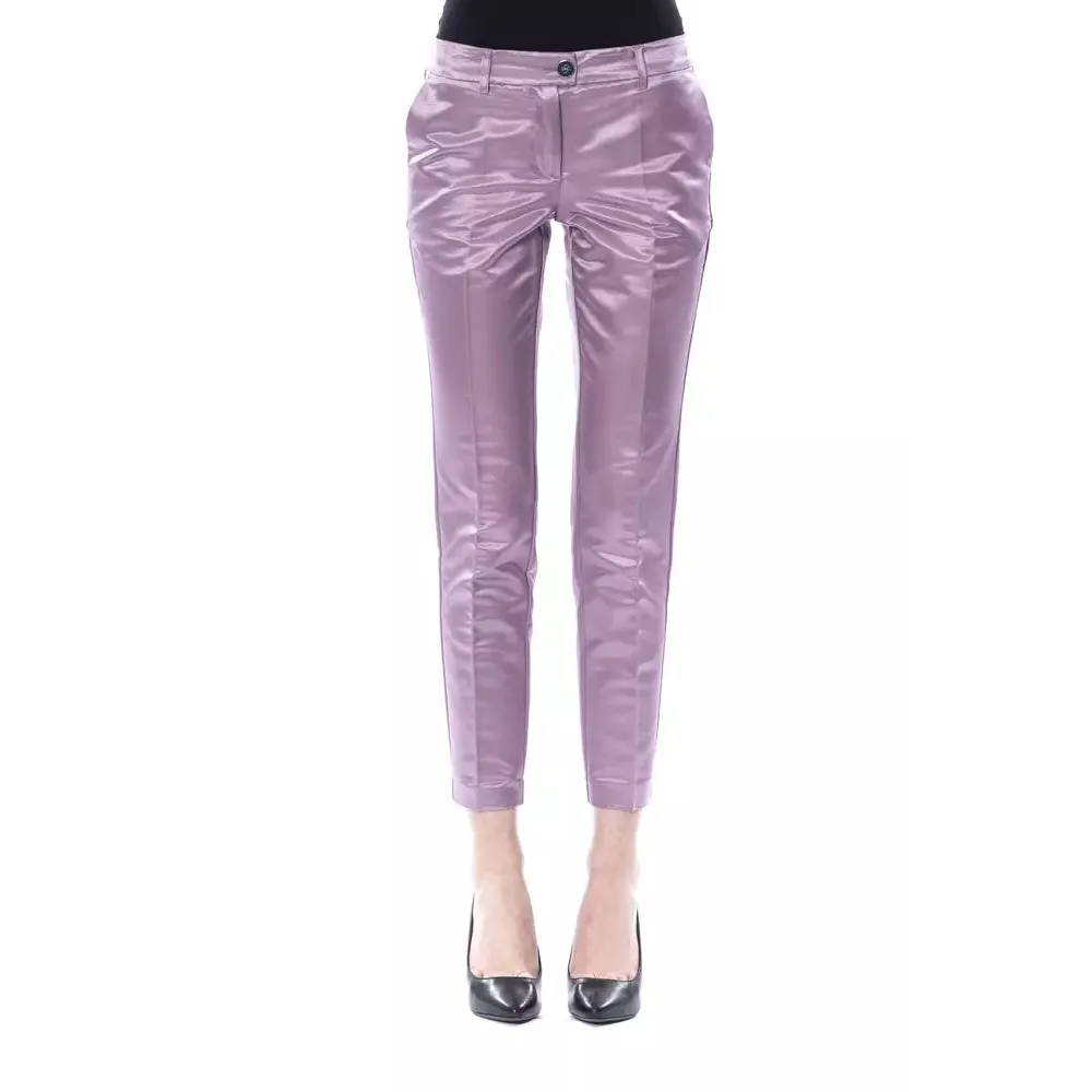 BYBLOS Purple Cotton Women Pants