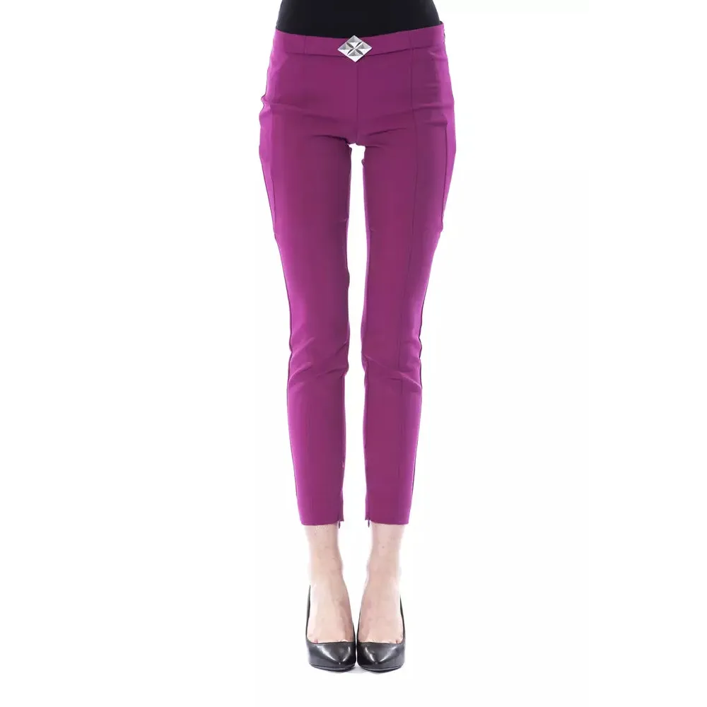 BYBLOS Purple Polyester Women Pants