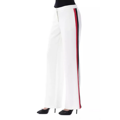 BYBLOS White Polyester Women Pants