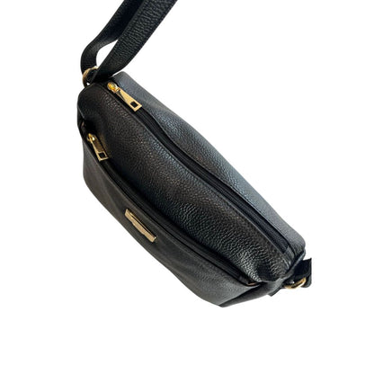Baldinini Trend Black Leather Women Crossbody Bag