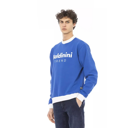 Baldinini Trend Blue Cotton Men Sweater