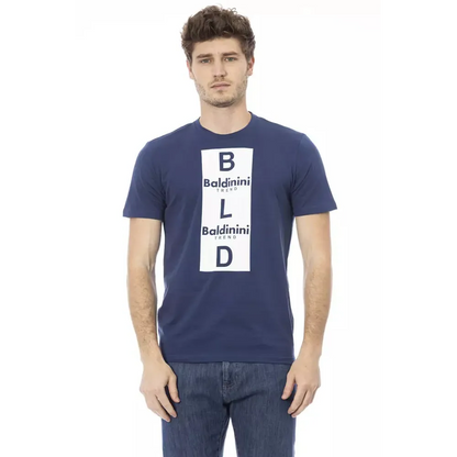 Baldinini Trend Blue Cotton Men T-Shirt