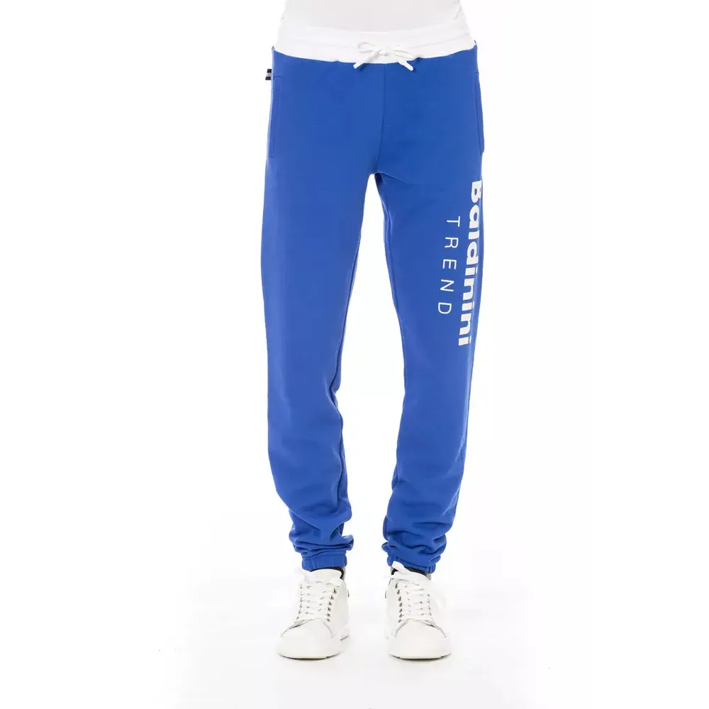 Baldinini Trend Blue Cotton Men's Sport Pant