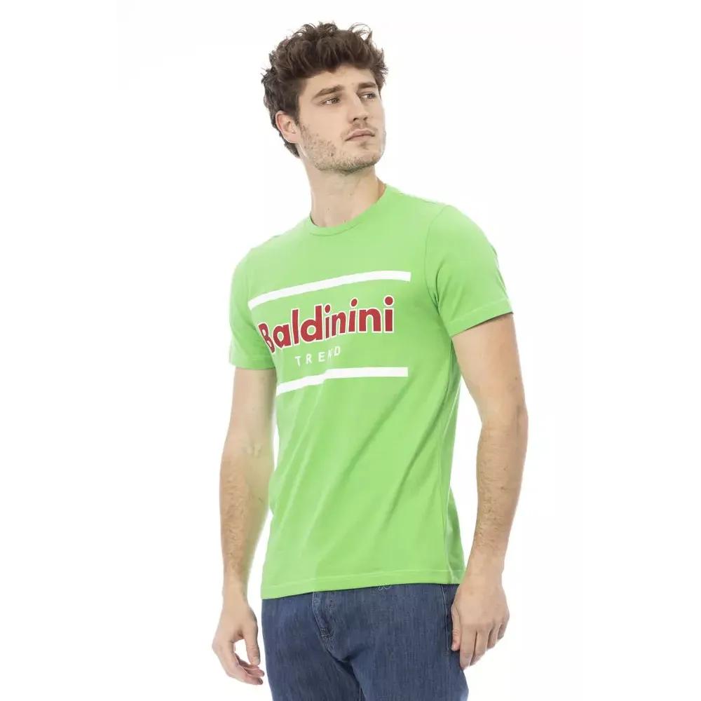 Baldinini Trend Green Cotton Men T-Shirt
