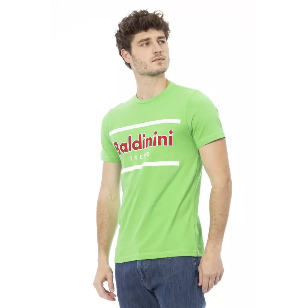 Baldinini Trend Green Cotton Men T-Shirt