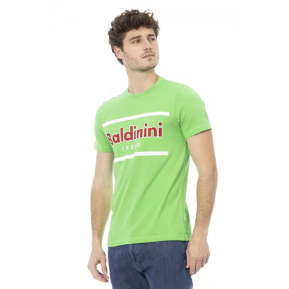 Baldinini Trend Green Cotton Men T-Shirt
