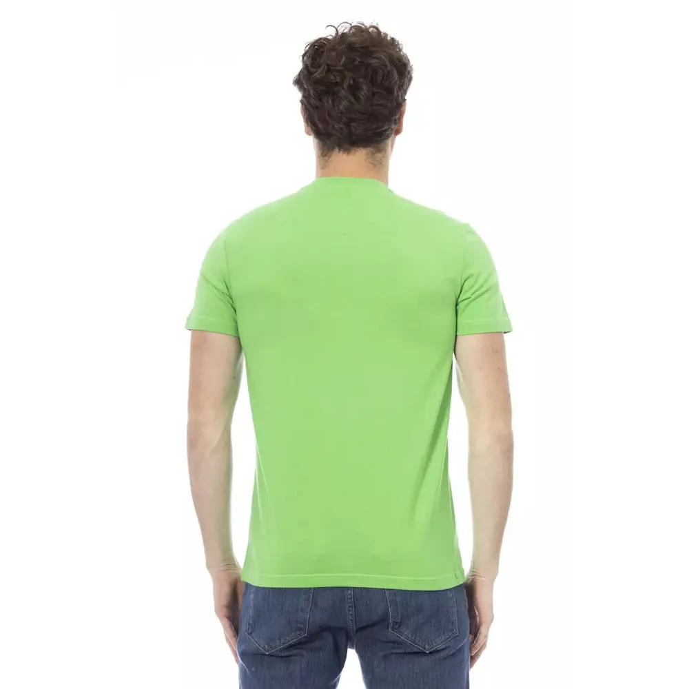 Baldinini Trend Green Cotton Men T-Shirt
