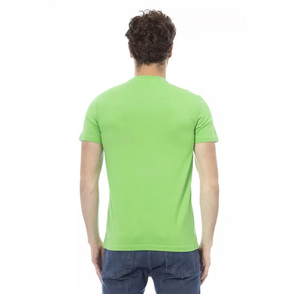 Baldinini Trend Green Cotton Men T-Shirt