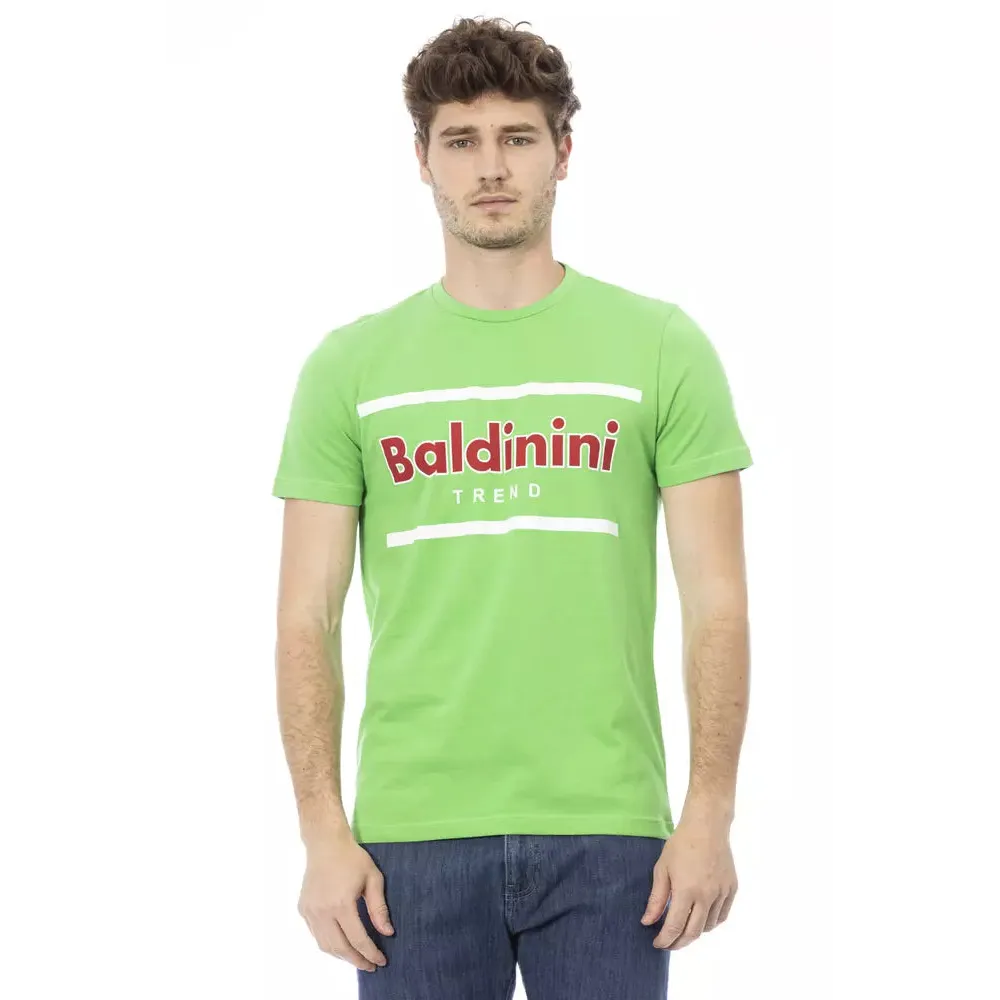 Baldinini Trend Green Cotton Men T-Shirt