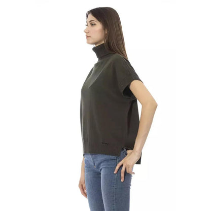 Baldinini Trend Green Wool Women Sweater
