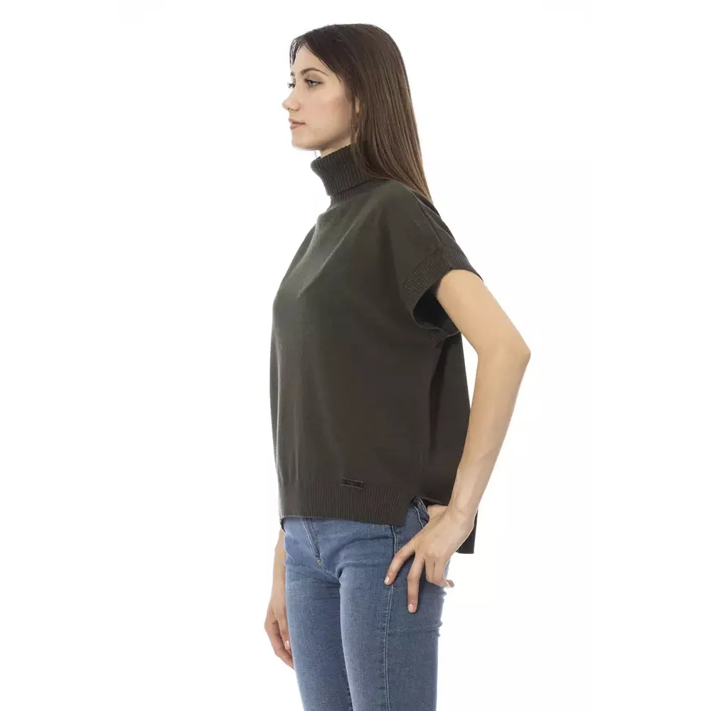 Baldinini Trend Green Wool Women Sweater