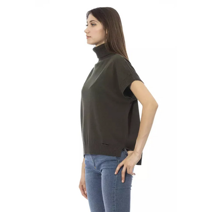 Baldinini Trend Green Wool Women Sweater