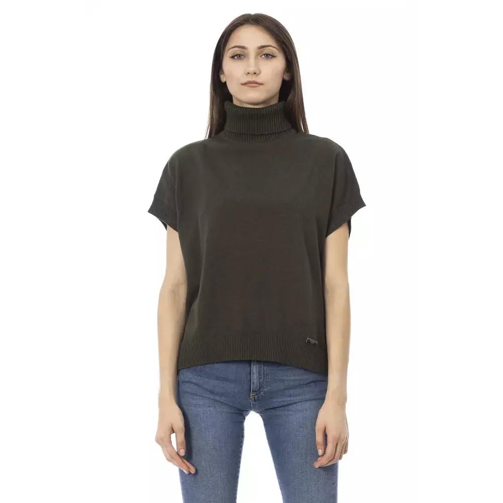 Baldinini Trend Green Wool Women Sweater