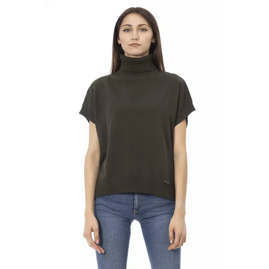 Baldinini Trend Green Wool Women Sweater