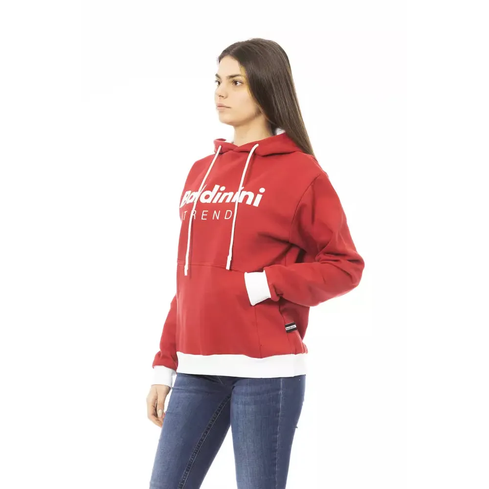 Baldinini Trend Red Cotton Women's Hoodie