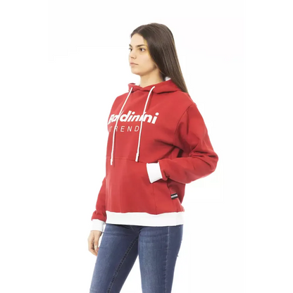 Baldinini Trend Red Cotton Women's Hoodie