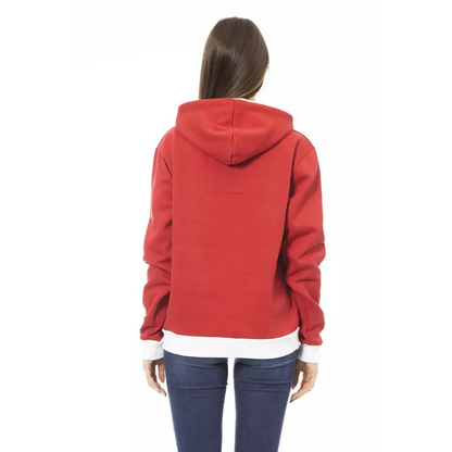 Baldinini Trend Red Cotton Women's Hoodie