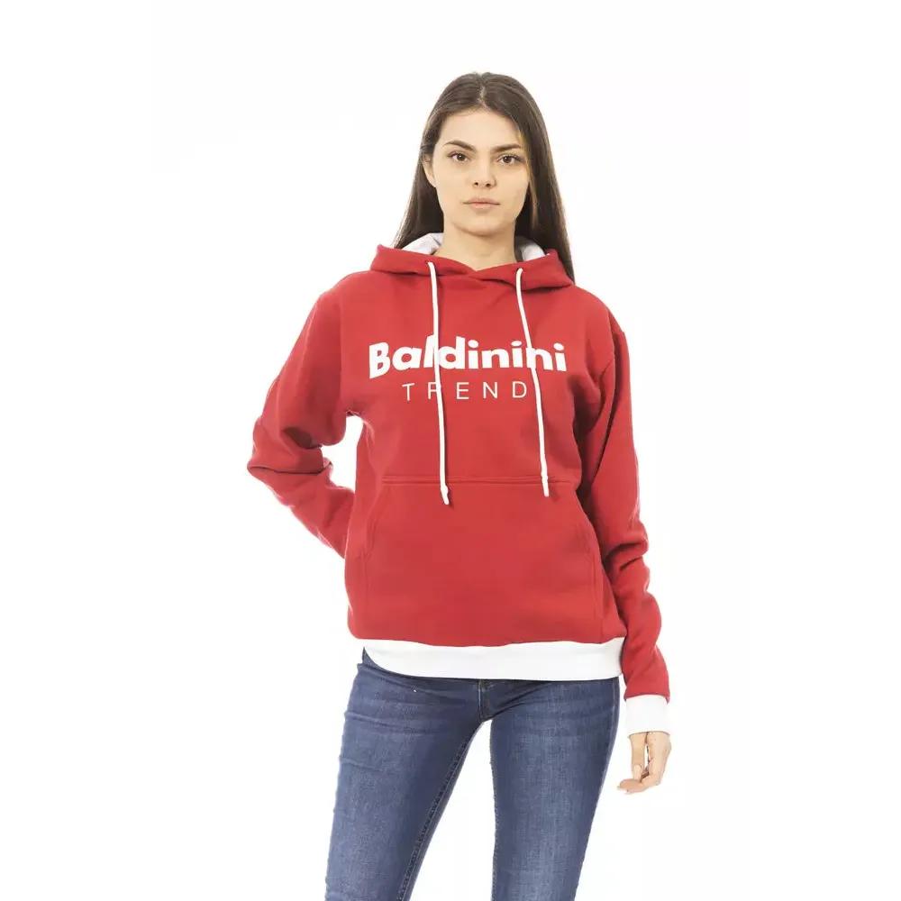 Baldinini Trend Red Cotton Women's Hoodie