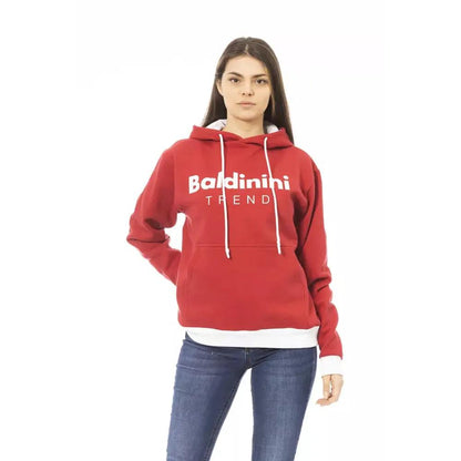 Baldinini Trend Red Cotton Women's Hoodie