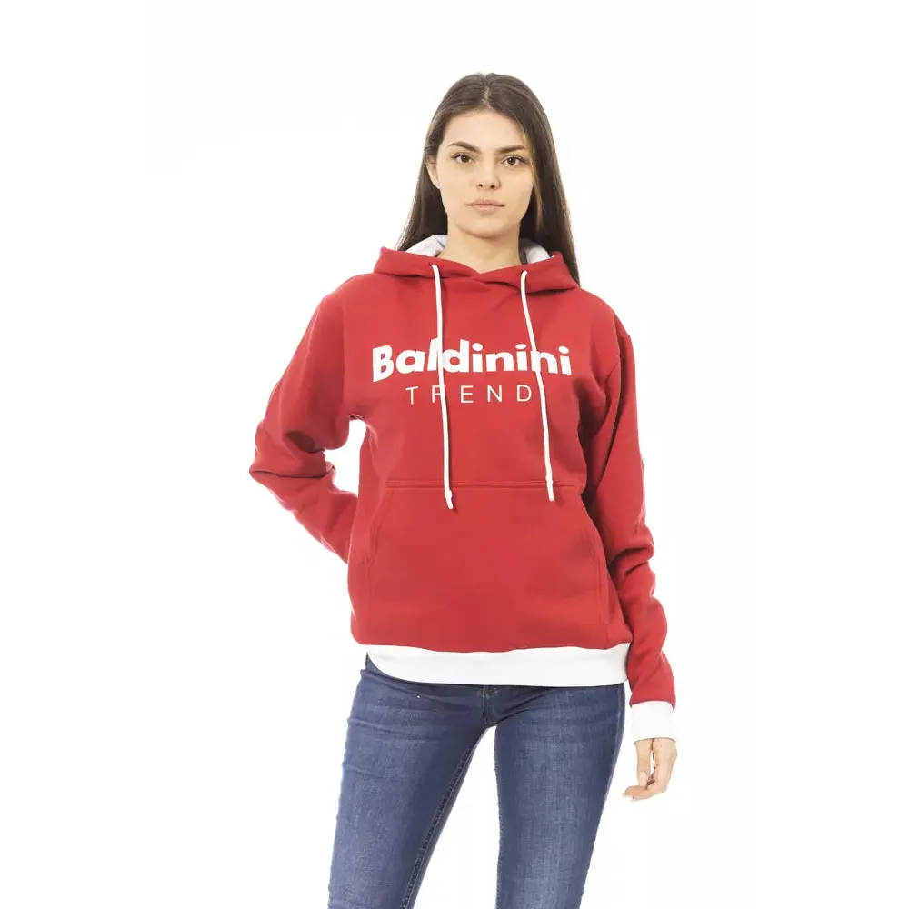 Baldinini Trend Red Cotton Women's Hoodie