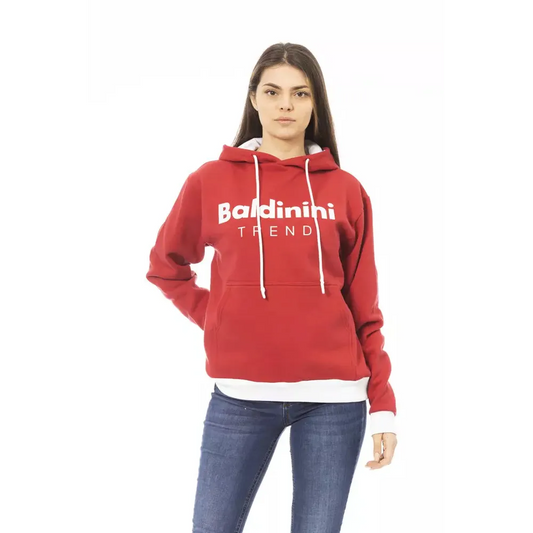 Baldinini Trend Red Cotton Women's Hoodie