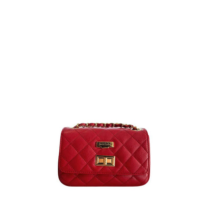 Baldinini Trend Red Leather Women Crossbody Bag