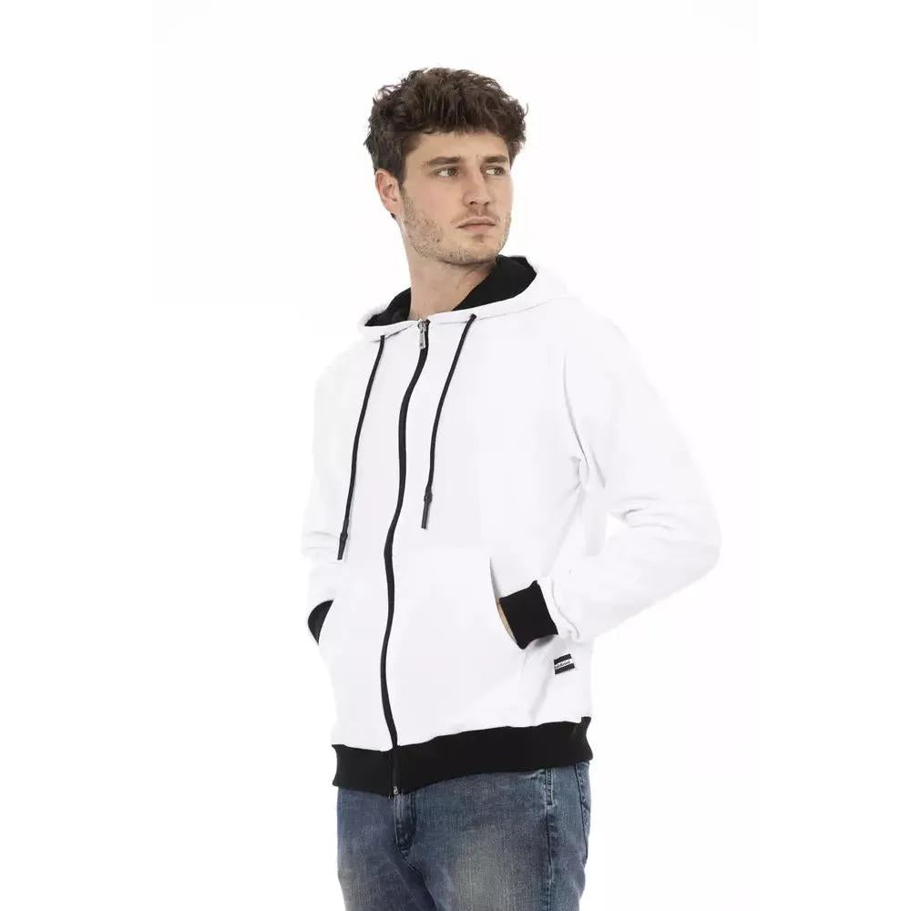 Baldinini Trend White Cotton Men Sweater