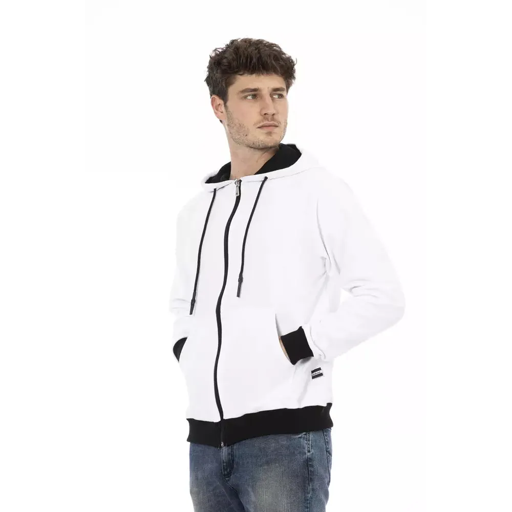 Baldinini Trend White Cotton Men Sweater