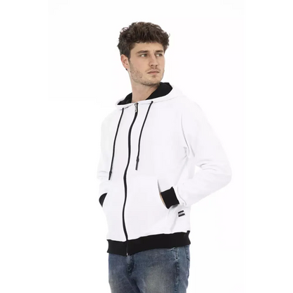 Baldinini Trend White Cotton Men Sweater