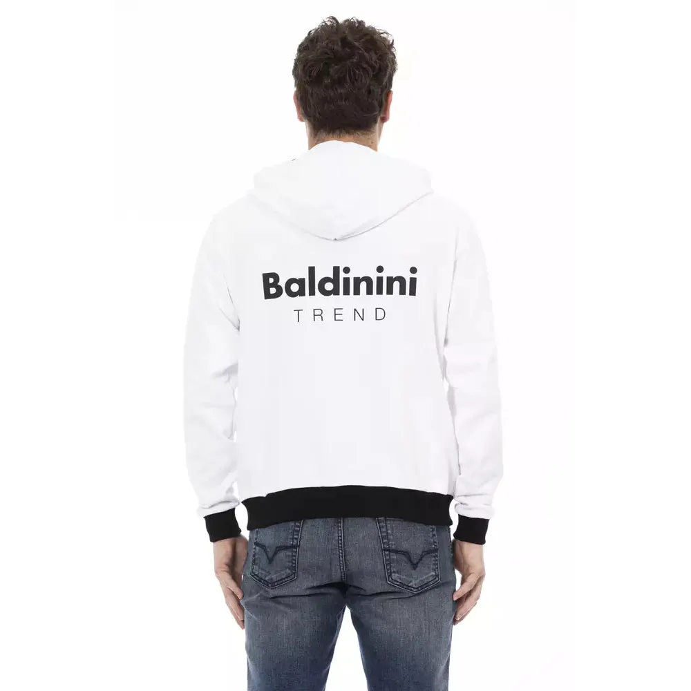 Baldinini Trend White Cotton Men Sweater