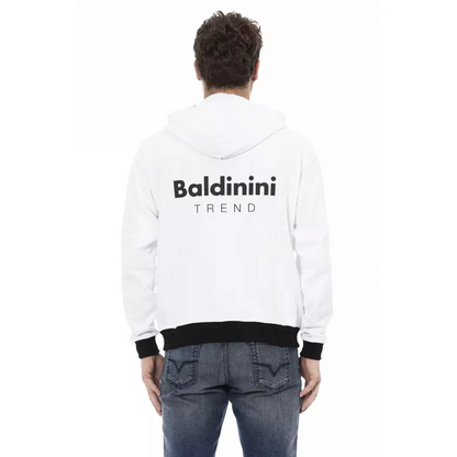 Baldinini Trend White Cotton Men Sweater