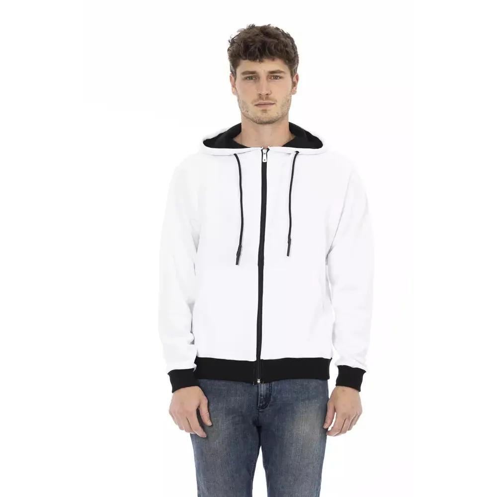 Baldinini Trend White Cotton Men Sweater