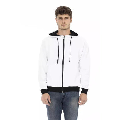 Baldinini Trend White Cotton Men Sweater