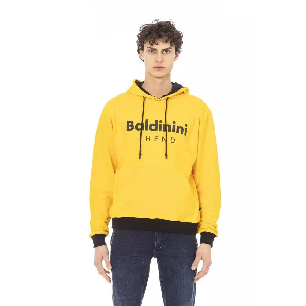 Baldinini Trend Yellow Cotton Men Hoodie