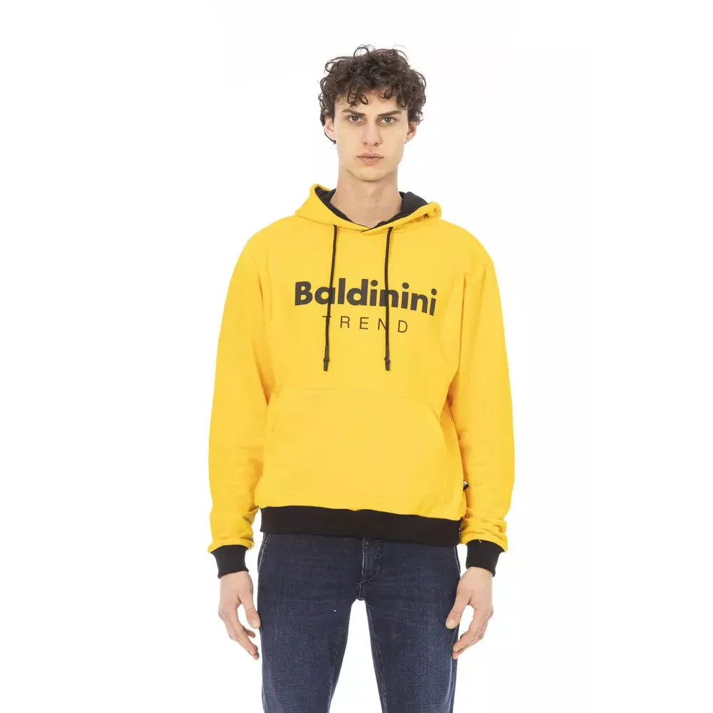Baldinini Trend Yellow Cotton Men Hoodie