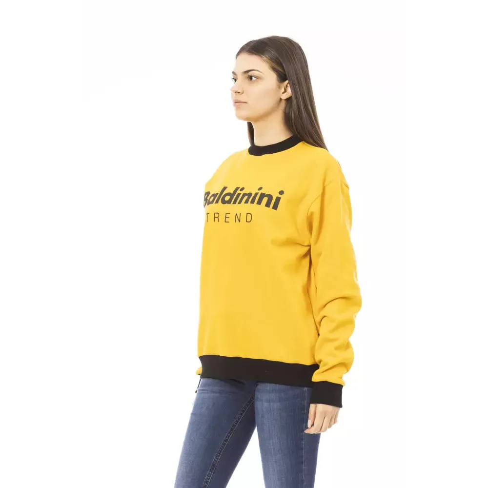 Baldinini Trend Yellow Cotton Women Hoodie