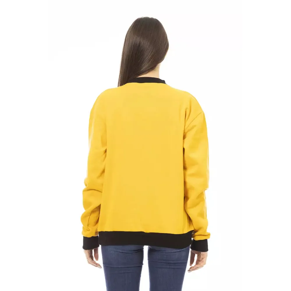Baldinini Trend Yellow Cotton Women Hoodie