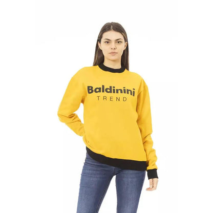Baldinini Trend Yellow Cotton Women Hoodie