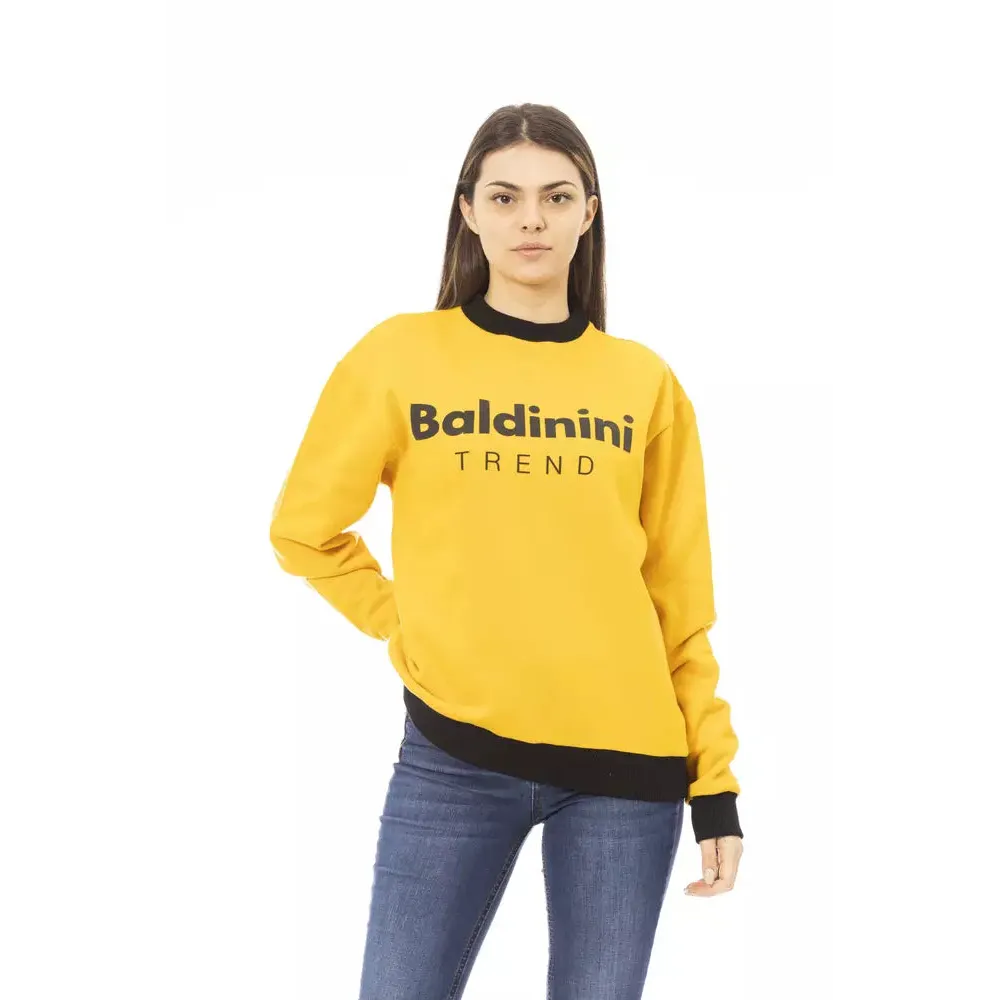 Baldinini Trend Yellow Cotton Women Hoodie