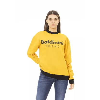 Baldinini Trend Yellow Cotton Women Hoodie
