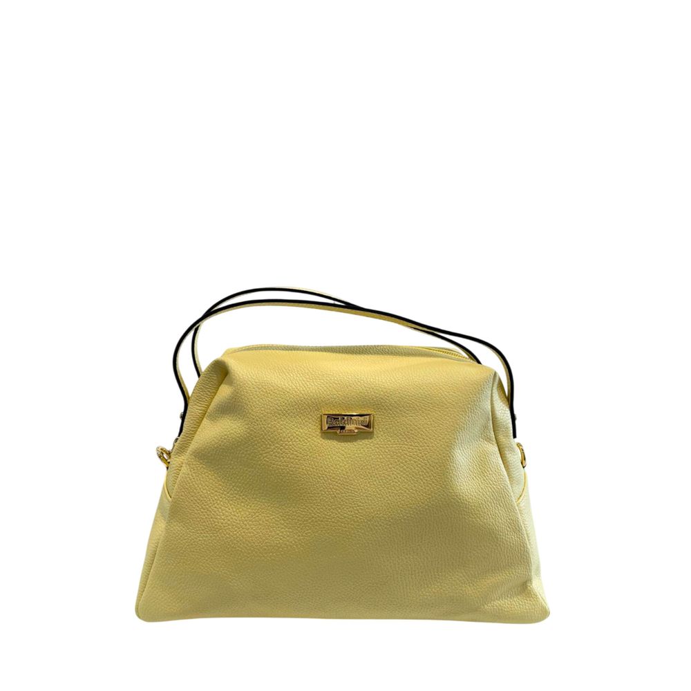 Baldinini Trend Yellow Leather Women Shoulder Bag