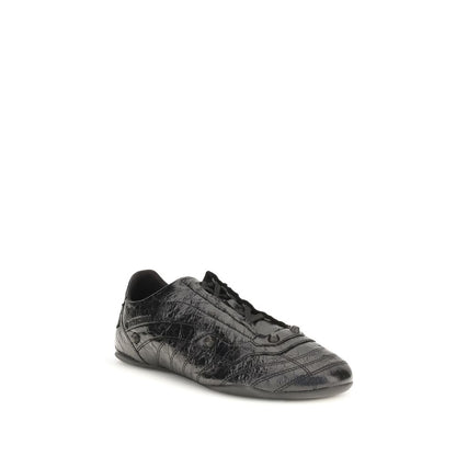 Balenciaga Black Calf Leather Bos Taurus Athletic Sneakers