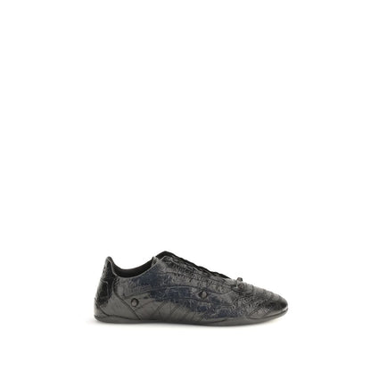 Balenciaga Black Calf Leather Bos Taurus Athletic Sneakers